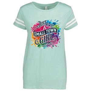 Just A Small Town Girl Enza Ladies Jersey Football T-Shirt