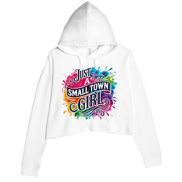 Just A Small Town Girl Crop Fleece Hoodie