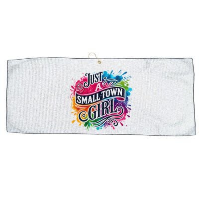 Just A Small Town Girl Large Microfiber Waffle Golf Towel