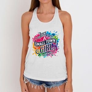 Just A Small Town Girl Women's Knotted Racerback Tank