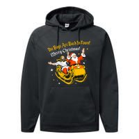 Jesus And Santa Claus The Boy Are Back In A Town Christmas Performance Fleece Hoodie