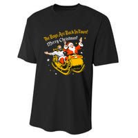 Jesus And Santa Claus The Boy Are Back In A Town Christmas Performance Sprint T-Shirt