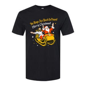 Jesus And Santa Claus The Boy Are Back In A Town Christmas Softstyle CVC T-Shirt