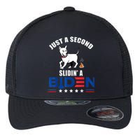 Just A Second Slidin' A Biden Funny Biden Flexfit Unipanel Trucker Cap