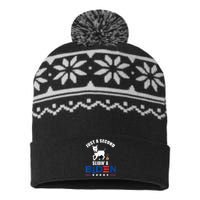 Just A Second Slidin' A Biden Funny Biden USA-Made Snowflake Beanie