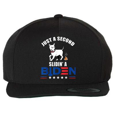 Just A Second Slidin' A Biden Funny Biden Wool Snapback Cap