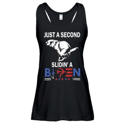 Just A Second Slidin' A Biden Ladies Essential Flowy Tank