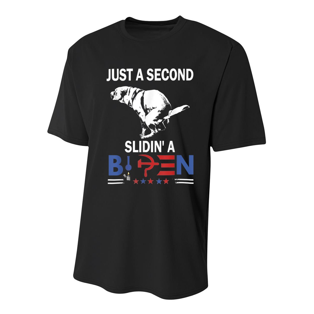 Just A Second Slidin' A Biden Youth Performance Sprint T-Shirt