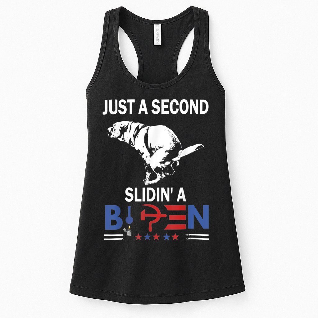 Just A Second Slidin' A Biden Womens Tank Top