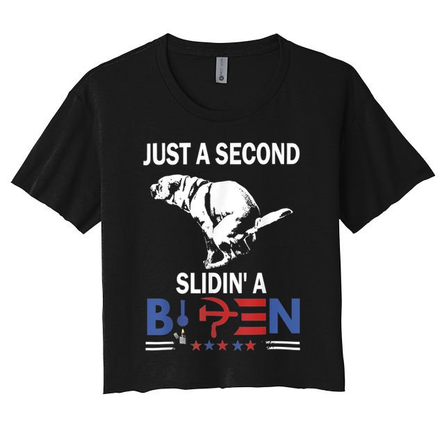 Just A Second Slidin' A Biden Crop Top