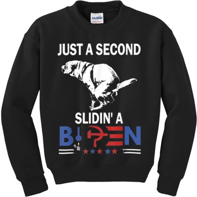 Just A Second Slidin' A Biden Kids Sweatshirt