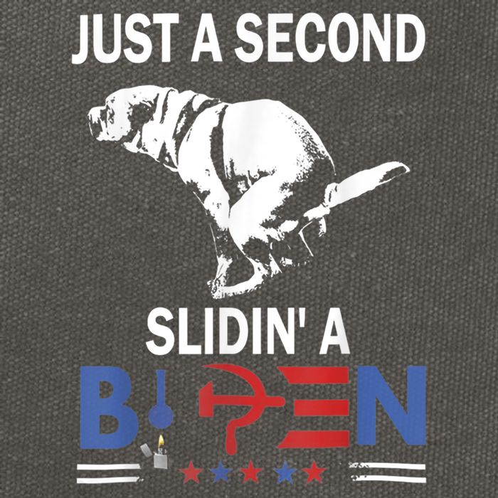 Just A Second Slidin' A Biden Cotton Canvas Backpack