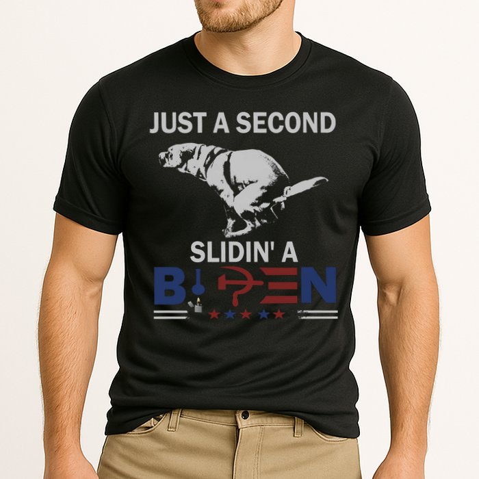 JUST A SECOND SLIDIN'A BIDEN Cooling Performance Crew T-Shirt