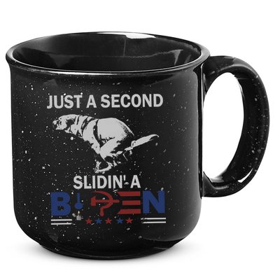 JUST A SECOND SLIDIN'A BIDEN 15oz Campfire Ceramic Mug