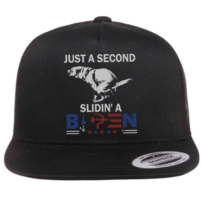 JUST A SECOND SLIDIN'A BIDEN Flatbill Hat