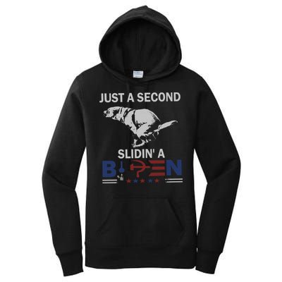 JUST A SECOND SLIDIN'A BIDEN Women's Pullover Hoodie