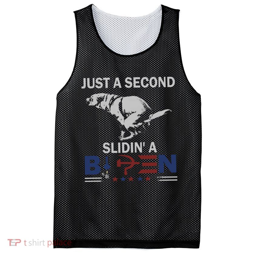 JUST A SECOND SLIDIN'A BIDEN Mesh Reversible Basketball Jersey Tank