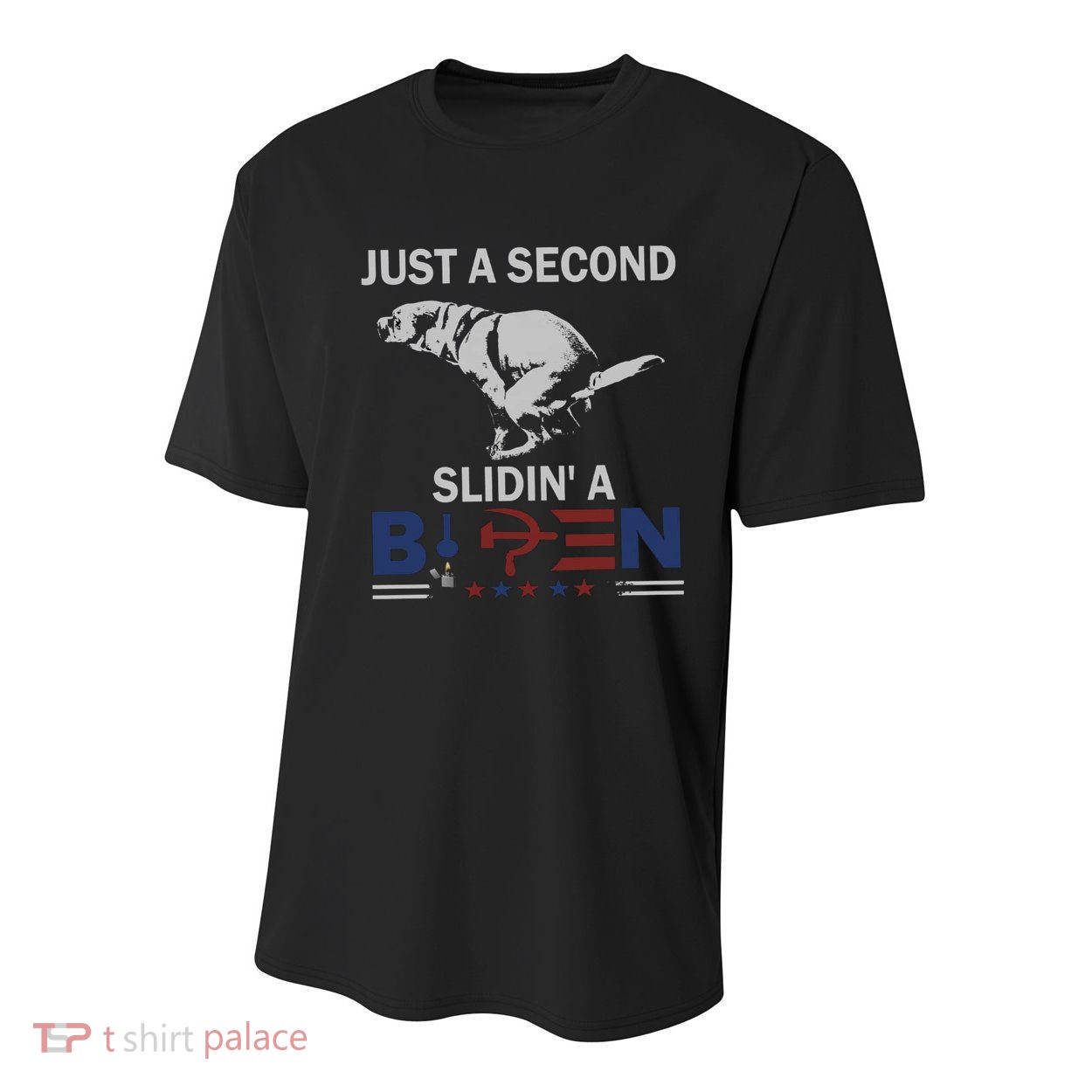 JUST A SECOND SLIDIN'A BIDEN Youth Performance Sprint T-Shirt