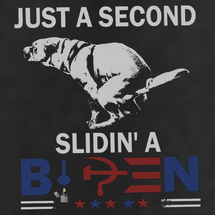 JUST A SECOND SLIDIN'A BIDEN Golf Towel