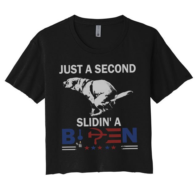 JUST A SECOND SLIDIN'A BIDEN Crop Top