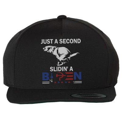 JUST A SECOND SLIDIN'A BIDEN Wool Snapback Cap