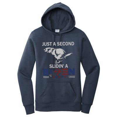 JUST A SECOND SLIDIN'A BIDEN Women's Pullover Hoodie