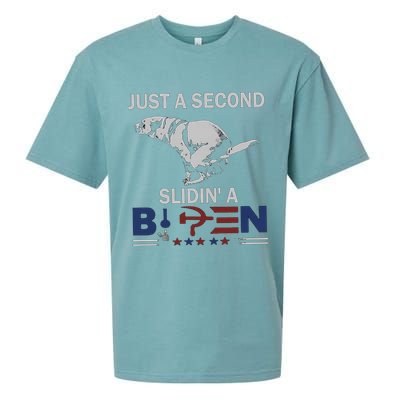 JUST A SECOND SLIDIN'A BIDEN Sueded Cloud Jersey T-Shirt
