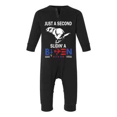 Just A Second Slidin' A Biden Infant Fleece One Piece