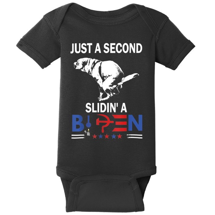 Just A Second Slidin' A Biden Baby Bodysuit