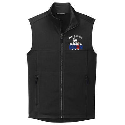 Just A Second Slidin’ A Biden – Funny Political Anti Biden Collective Smooth Fleece Vest