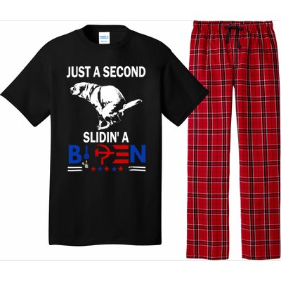 Just A Second Slidin' A Biden Funny Pajama Set