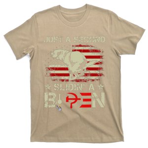 Just A Second Slidin' A Biden Funny Saying Biden President T-Shirt