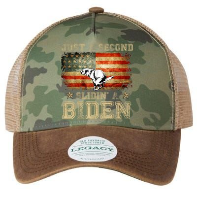 Just A Second Slidin’ A Biden – Funny Political Anti Biden Legacy Tie Dye Trucker Hat