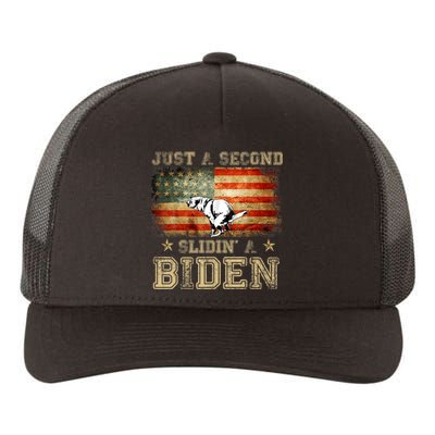 Just A Second Slidin’ A Biden – Funny Political Anti Biden Yupoong Adult 5-Panel Trucker Hat