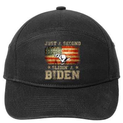 Just A Second Slidin’ A Biden – Funny Political Anti Biden 7-Panel Snapback Hat