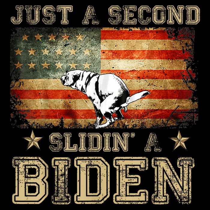 Just A Second Slidin’ A Biden – Funny Political Anti Biden Premium T-Shirt