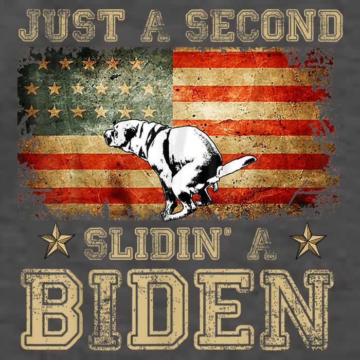 Just A Second Slidin’ A Biden – Funny Political Anti Biden Vector Backpack