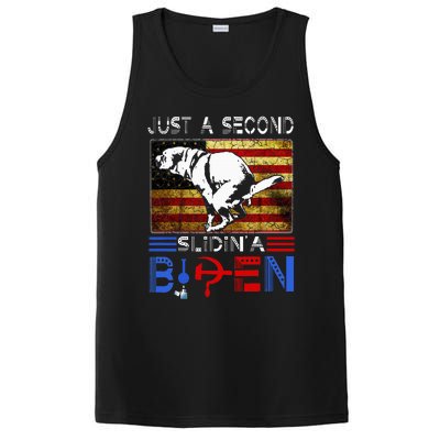 Just A Second Slidin A Biden Dog American Usa Flag PosiCharge Competitor Tank