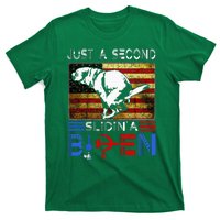 Just A Second Slidin A Biden Dog American Usa Flag T-Shirt