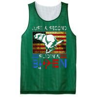 Just A Second Slidin A Biden Dog American Usa Flag Mesh Reversible Basketball Jersey Tank