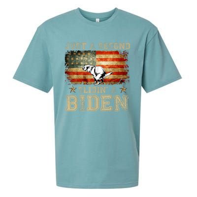 Just A Second Slidin’ A Biden – Funny Political Anti Biden Sueded Cloud Jersey T-Shirt