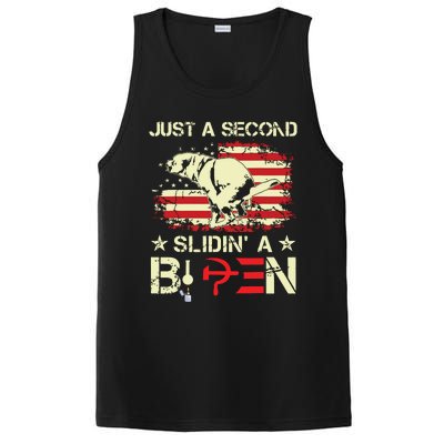 Just A Second Slidin A Biden Funny Saying Biden President PosiCharge Competitor Tank