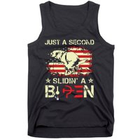 Just A Second Slidin A Biden Funny Saying Biden President Tank Top