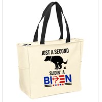 Just A Second Slidin A Biden Funny Dog Zip Tote Bag