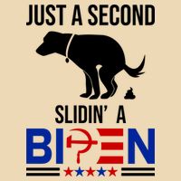 Just A Second Slidin A Biden Funny Dog Zip Tote Bag