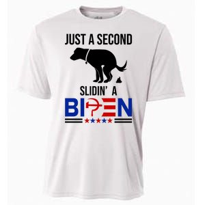 Just A Second Slidin A Biden Funny Dog Cooling Performance Crew T-Shirt