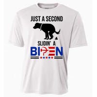 Just A Second Slidin A Biden Funny Dog Cooling Performance Crew T-Shirt