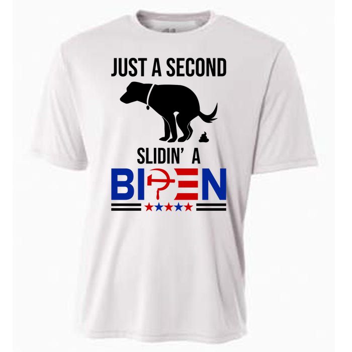 Just A Second Slidin A Biden Funny Dog Cooling Performance Crew T-Shirt