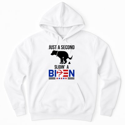 Just A Second Slidin A Biden Funny Dog Hoodie