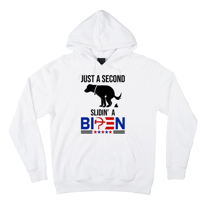 Just A Second Slidin A Biden Funny Dog Hoodie